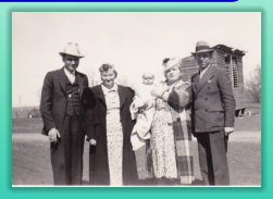 Phillip & Leona Weishaupt with sister Dorothy & Walter Burk. Baby Virginia (1937/38)